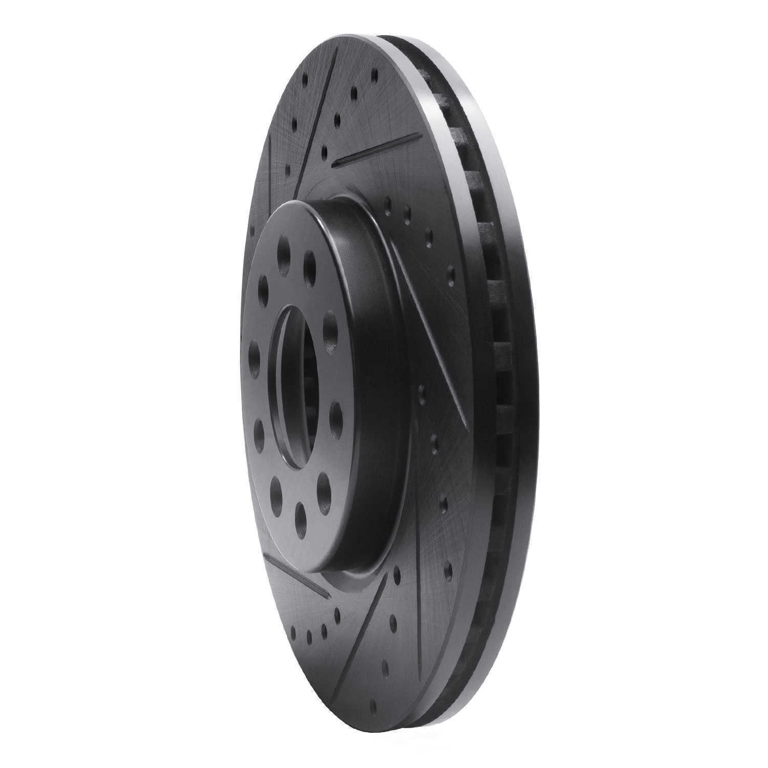 Dynamic Friction Company 633-45023L DFC Brake Rotor - Drilled And Slotted - Black