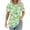 #03 Green, variant on Summer Tops for Women Short Sleeve Shirts Dressy Casual Blouses Pleated Tunic Tops T-Shirts