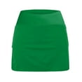 thumbnail image 3 of GEWSEY Women's Active Performance Skort Lightweight Skirt for Running Tennis Golf Workout Sports (Green, XXL), 3 of 4