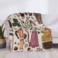 thumbnail image 3 of Fotbe Vintage Coffee Manta de Franela con Estampado, Manta Ultrasuave para Cama, Sofá, Auto, Hipoalergénica y Antibolitas-50"x40", 3 of 6