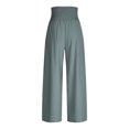 thumbnail image 4 of Yanlir Women's High Waist Straight Leg Wide Pants Loose Casual Comfort Trousers for Spring Summer Office and Travel(Blue,M), 4 of 5