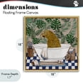 thumbnail image 4 of Stupell Industries Coastal Leopard in Tropical Bathtub Gold Floating Frame Canvas Art, 18 x 18, by Janet Tava, 4 of 8