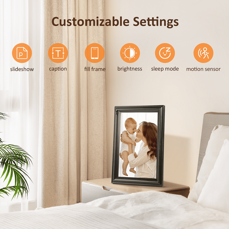 Canupfarm 32GB Digital Picture Frame 15.6 Inch, Large Digital Photo Frame  with 1920 * 1080 IPS Touchscreen, Auto-Rotate, Wall Mountable, Easy Setup