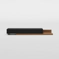 thumbnail image 4 of POVISON 78.74"-141.73" Crator Rectangle Wood Extendable TV Stand, Black and Walnut Media Console with 3-Drawer, 4 of 12
