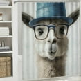 thumbnail image 6 of Autua Llama Theme Polyester Bathroom Shower Curtain Set with Hooks, Vibrant HD Print, Waterproof, Easy to Install and Maintain 69"x72, 6 of 7