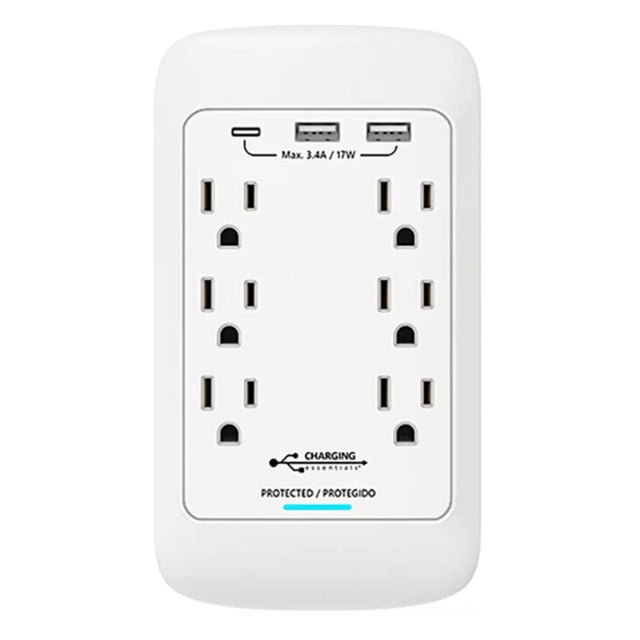 2pack De Toma Corriente Multicontactos Charging Essentials Color Blanco