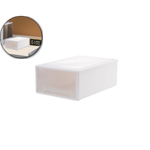 Stackable Plastic Storage Drawer Organizer – 12.01 x 8.66 x 4.72 Inches Desktop Drawer for Lingerie, Stationery, Cosmetics & Office Supplies