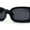 Black, variant on Womens Mod Thick Plastic Narrow Rectangle Bold Rich Sunglasses Black
