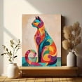 thumbnail image 6 of UXIEQU Colorful Cat Canvas Wall Art Print 15.75x11.81 Inches, 6 of 8