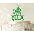 thumbnail image 1 of """Birthday Custom Name Cake Topper"" With Octopus Figure Glitter Cake Topper Cake Decorations Color Option Available 6""-7"" Inches Wide", 1 of 1