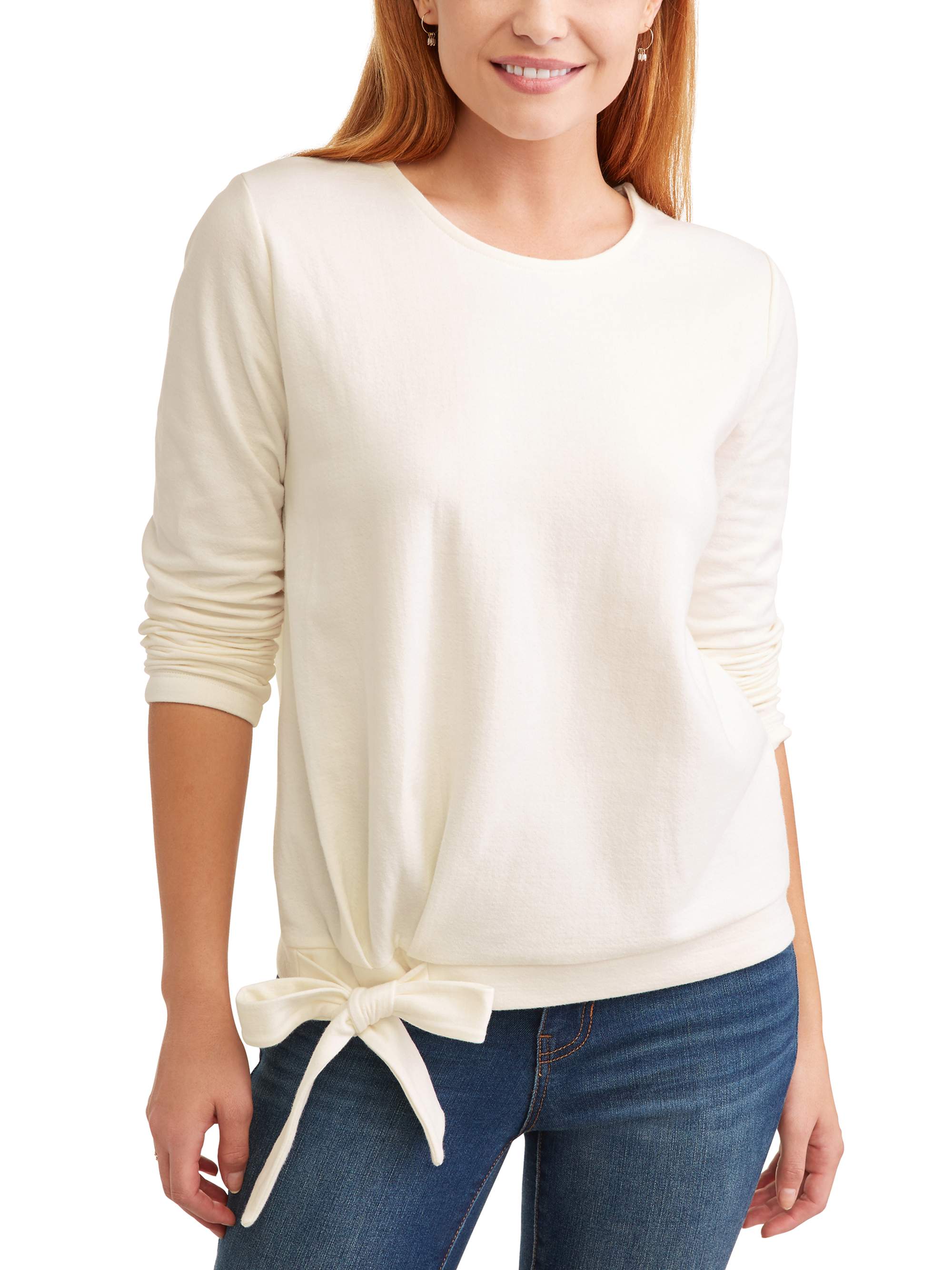 Women's Long Sleeve Side Tie Top 