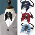thumbnail image 2 of RUISINERY Vintage Ribbon BowTie with Blingbling Rhinestones Adjustable Jewelry French Collar Rhinestones Elegant Collar, 2 of 7