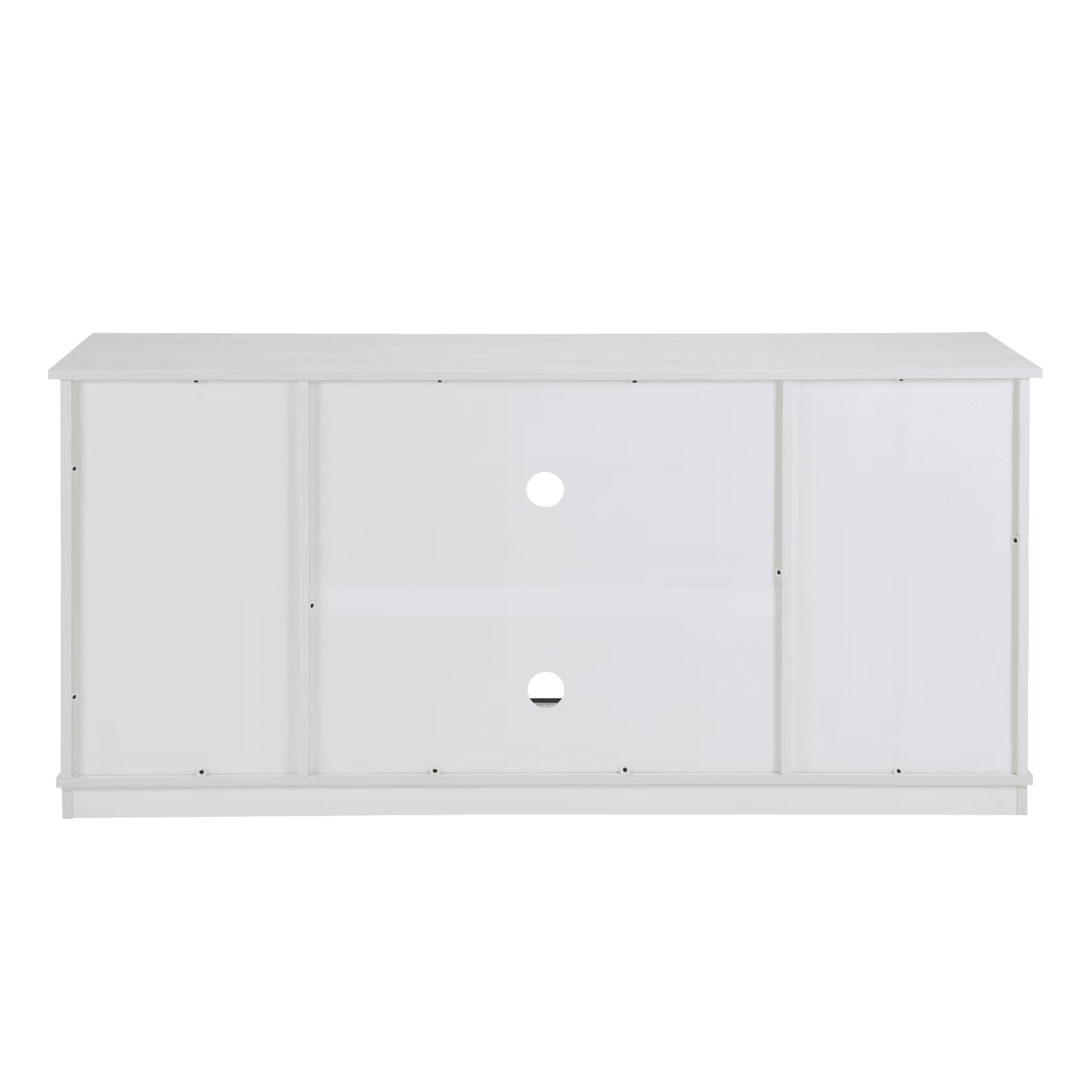 Aukfa Farmhouse Sliding Barn Door TV Stand for TVs up to 65",Tall Entertainment Center with Storage Cabinets,White