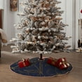 thumbnail image 4 of Fotbe Copper-Gold Gloss Outline Flower Pattern Christmas Tree Skirt, Tree Skirts Plush Christmas Decorations, Christmas Tree Skirts Xmas Decorations Holiday Party Decor-48", 4 of 6