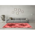 thumbnail image 3 of Ahgly Company Indoor Square Oriental Red Modern Area Rugs, 7' Square, 3 of 4