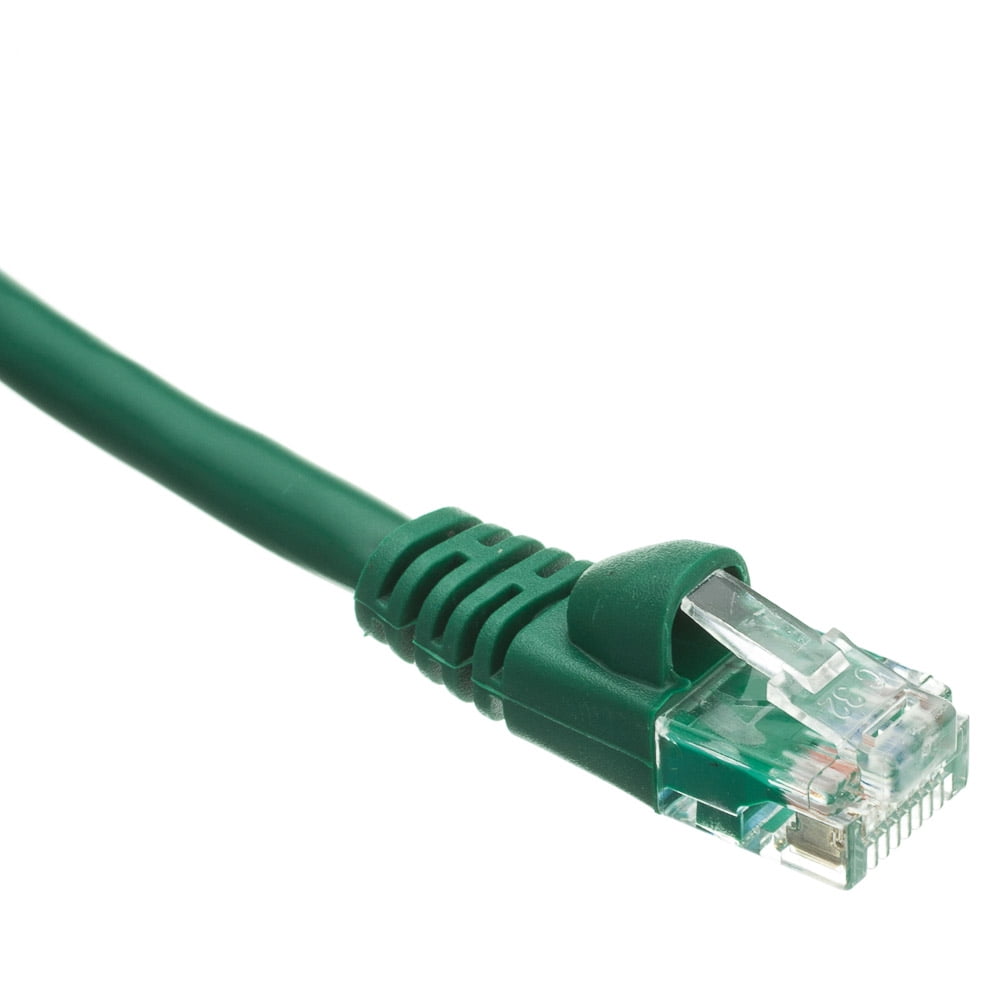 Cat6 Ethernet Cable, 24AWG, RJ45 Gold Plate Connector, ETL, 4 Pair Stranded Copper, Snagless Mold Boot Unshielded Twisted Pair (UTP) Internet Network Patch Cable, 100 Foot, Green, CableWholesale