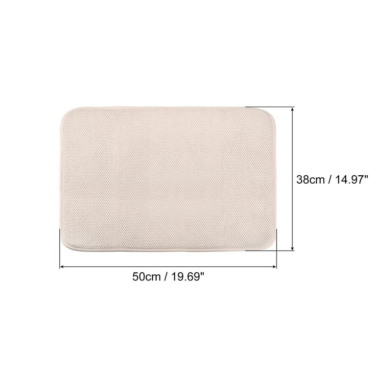 Uxcell Dish Drying Mat 3pcs, Absorbent Microfiber Dishes Drainer Mats Table  Mat for Countertop, Dish Drying Pad-Beige
