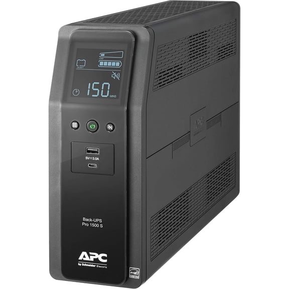 UPS Back-UPS Pro, 1500VA Sinewave UPS Battery Backup & Surge Protector, LCD, AVR, BR1500MS2