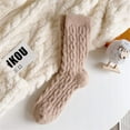 thumbnail image 2 of Uooqdmx Crew Socks for Women, Warm Socks for Women Winter, Winter Socks for Women, Thick Fuzzy Socks, Thick Socks, Khaki One Size, 2 of 3
