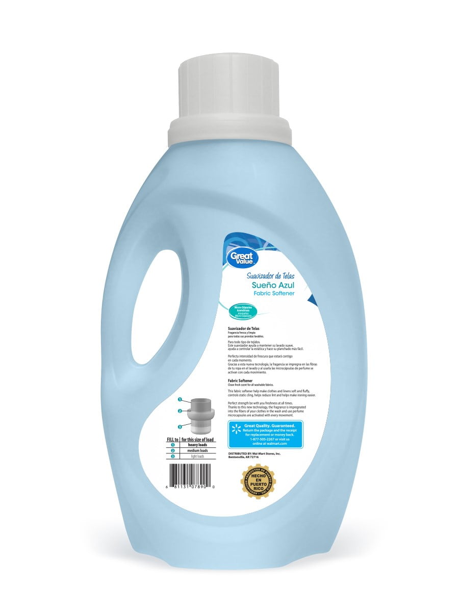 Great Value Fabric Softener Sueno Azul Scent 56 fl oz