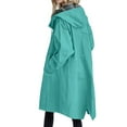 thumbnail image 4 of Elegant Loose Fit Hooded Anorak Coat for Women Comfortable Windbreaker Outdoor Winter Wear, 4 of 5