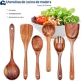 thumbnail image 2 of Juego de 6 Cucharas de Madera Bluelander Teca, 2 of 5