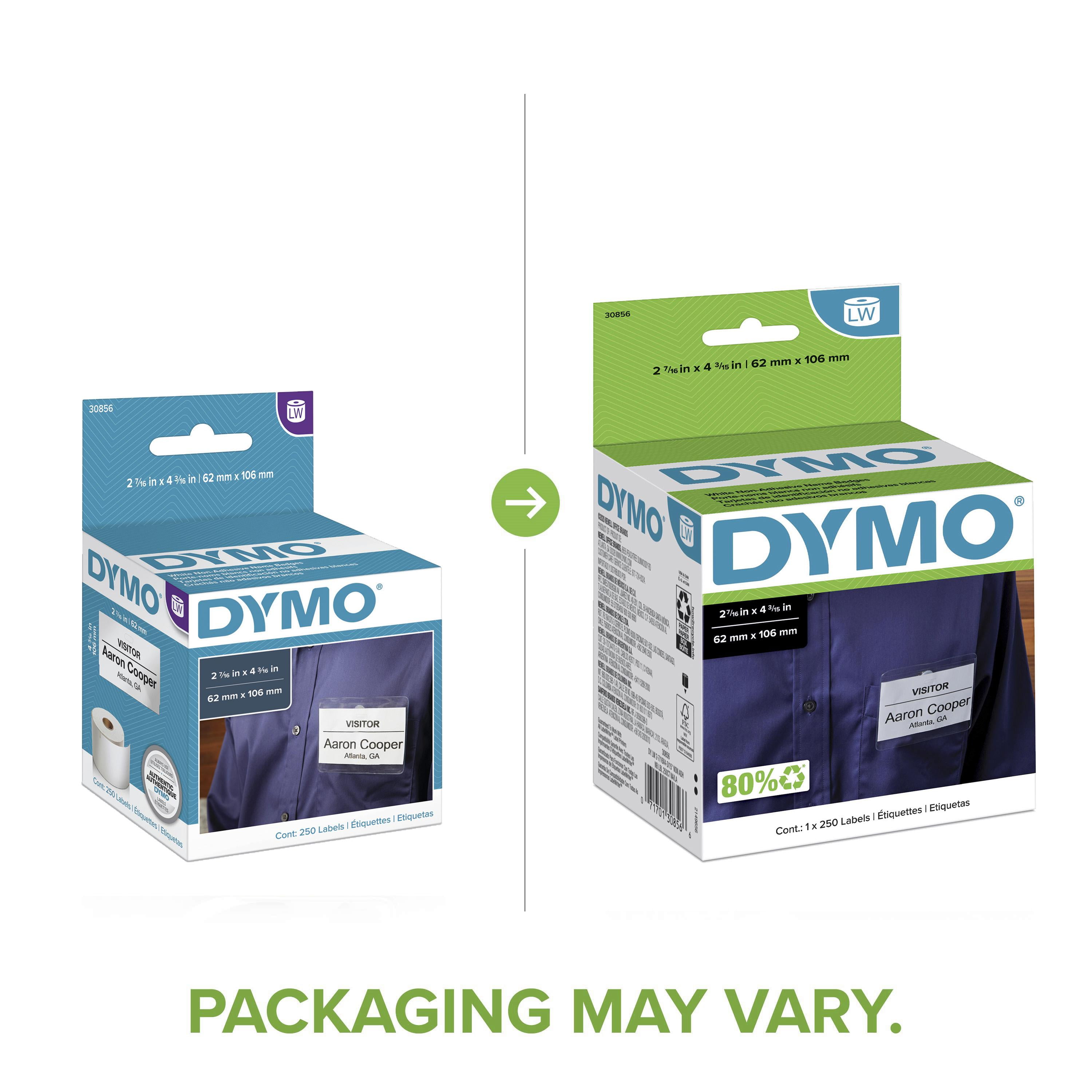 DYMO LabelWriter 30911 Time Expiring Name Badge Labels, 4 x 2-1/4