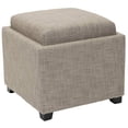thumbnail image 3 of Safavieh Carter en Polyester avec Plateau en Viscose Pouf en Gris, 3 of 5