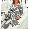 thumbnail image 3 of Eternatastic Women's 3 Piece Knit Lounge Set Pajama Long Sleeve Cardigan Sleeveless Top Pants Sweatsuit Pjs Sets, 3 of 6