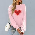 thumbnail image 5 of Elvqul Womens Sweatshirts Crewneck Shirts Tunic Fashion Valentine's Day Pullover Sweatshirts for Women Long Sleeve, 5 of 6