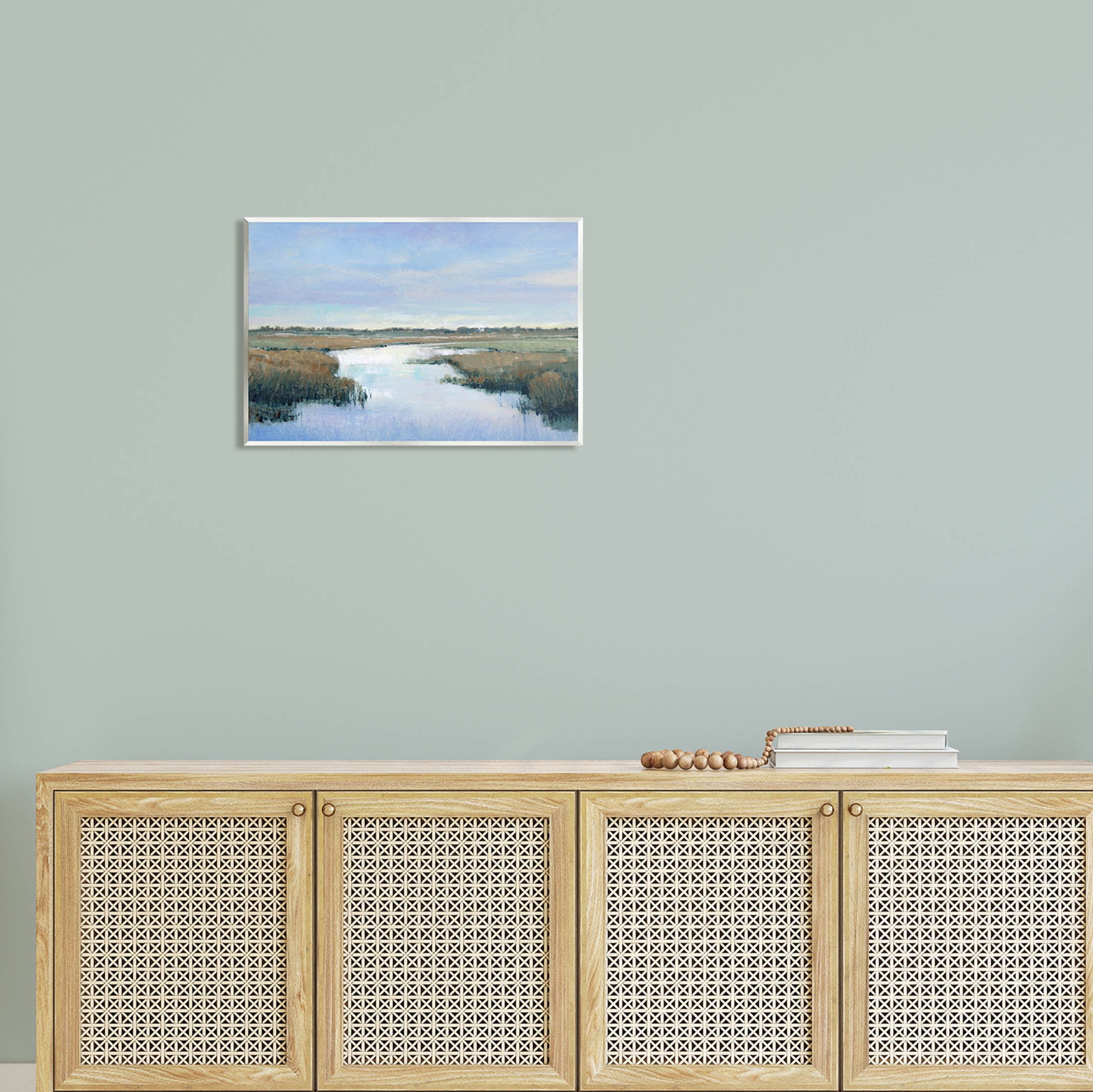 Stupell Industries Rural River Countryside Marsh Landscape Painting Unframed Art Print Wall Art, Design by Tim OToole