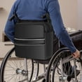 thumbnail image 3 of Sac de Fauteuil Roulant Grande Capacité avec Bande Réfléchissante Sécurisée, Sac de Rangement Imperméable pour Fauteuil Roulant Électrique Réglable, 3 of 11