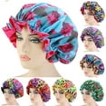 thumbnail image 1 of Cheers.US Double layer Shower Cap Bath Hat Hair Care women sleep waterproof reusable, 1 of 7