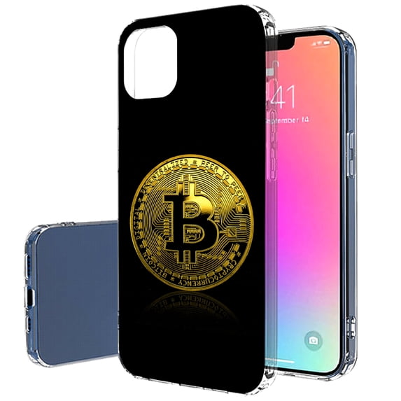 TalkingCase Slim Phone Case Compatible for Apple iPhone 14 Pro Max, Bitcoin Crypto 06 Print, Lightweight, Flexible, Soft, Printed in USA