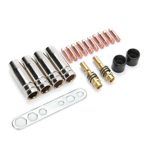 Boquillas 19 Uds Kit De Accesorios De Soldadura Con Antorcha Boquillas Puntas De Contacto Para Soldador MIG Binzel 15AK