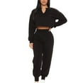thumbnail image 2 of AOOCHASLIY Women Suits Women Casual Color Clothes Sports Suit Long Sleeve Pants Two Piece Set, 2 of 5