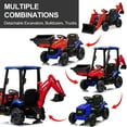 thumbnail image 5 of COCLUB 12V Excavator Construction Vehicles for Boys Girls, Battery Powered Ride On Car with Remote Control, Front Loader Bulldozer, Digger, Ceiling, Electric Ride on Toys for Kids, Red, 5 of 7