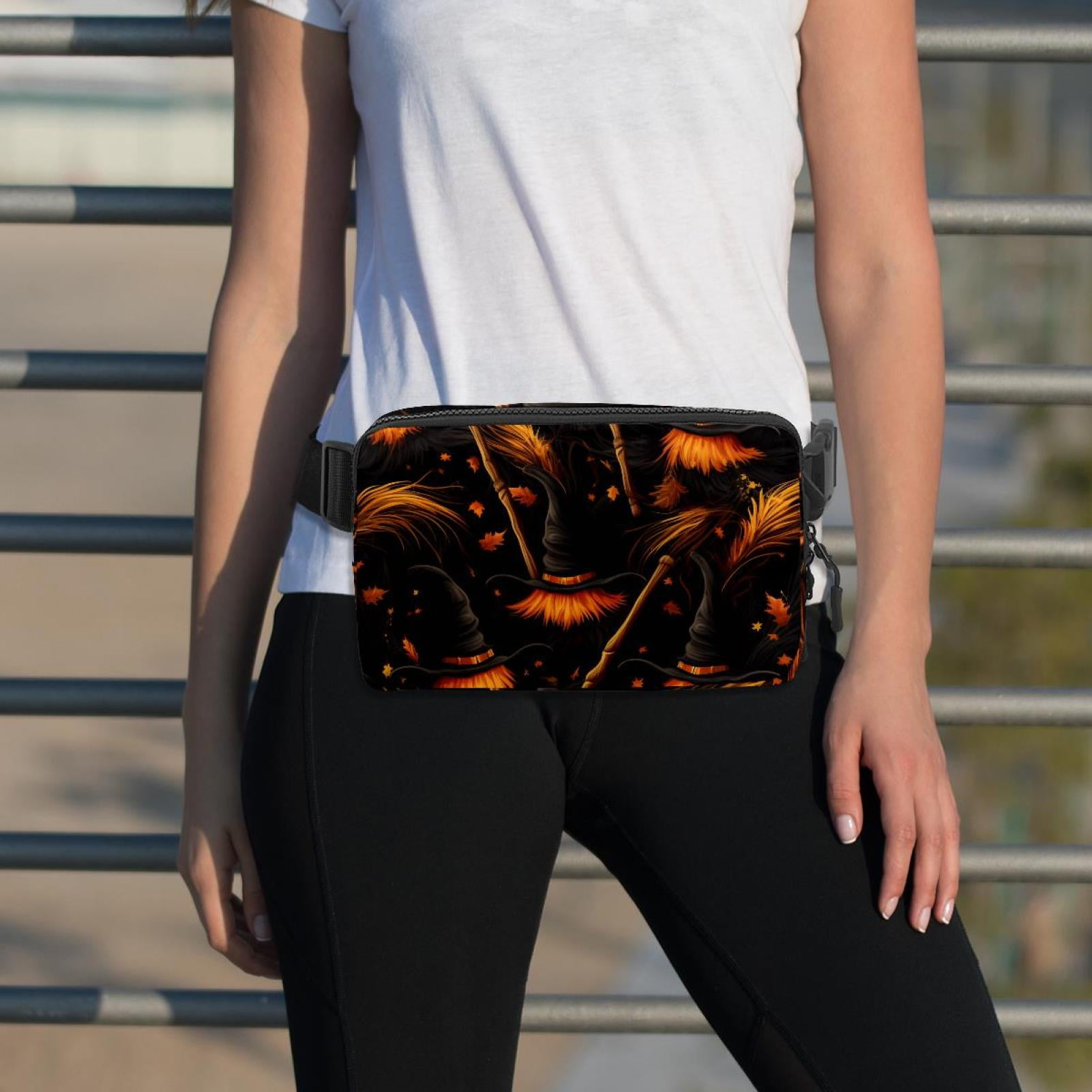 Halloween broomsticks Adjustable Lightweight Unisex Waist Bag Running Belt with Extension Strap Money Belt Holder