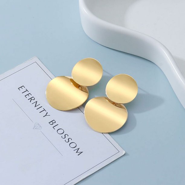POXAM-pendientes redondos de estilo coreano para mujer, aretes colgantes geométricos acrílicos, 2022 joyas de regalo a la moda