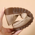 thumbnail image 3 of Elecsop Loafers for Women, Comfortable Slip On Suede Flats Metal Buckle Walking Shoes, 3 of 12