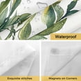 thumbnail image 4 of No Hook Shower Curtain with Snap in Liner, Summer Watercolor Lemon Fruit Waterproof Bath Curtain Double Layers with See Through Top Window, Vintage Citrus Leaf Hotel Shower Curtains 60x72in, 4 of 9