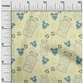 thumbnail image 1 of oneOone Viscose Chiffon Light Yellow Fabric Clothes|Footprint & Baby Feeder Kids Sewing Material Print Fabric By The Yard 42 Inch Wide, 1 of 4