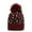 Red, variant on Women Fashion Loose Leopard Print Wool Knit Hat Warm Windproof Big Beret Orange
