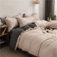 thumbnail image 4 of Juegos de edredones de cama con estampado de algodón para niños, ropa de cama barata, funda nórdica estética, ropa de cama de lujo con cuadros acanalados y geométricos, ropa de cama nueva, 4 of 5