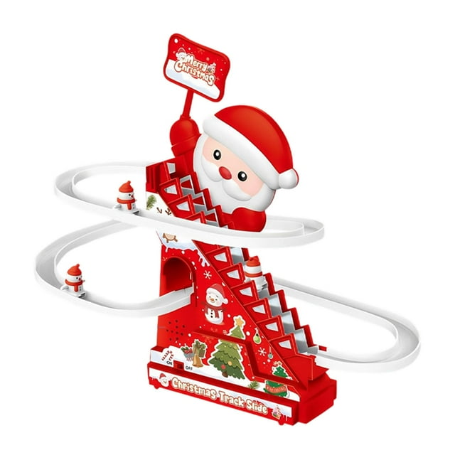 Juguete de escalada de Papá para escaleras automáticas, divertido, tobogán eléctrico de Papá para escalar, juego de juguetes para niños y 5 figuras