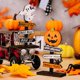 thumbnail image 5 of ¡Liquidación! Adorno de escritorio Aijlhda, calabaza de Halloween de madera, decoración de ambiente festivo, decoraciones de tarjetas de mesa, decoraciones creativas de Halloween., 5 of 6