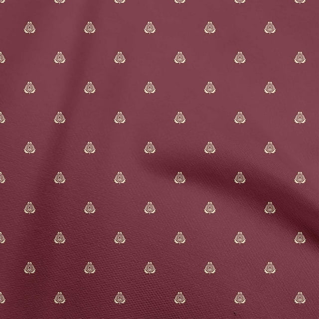 oneOone Silk Tabby Maroon Fabric Block Fabric For Sewing Printed Craft Fabric By The Yard 42 Inch Wide