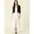 thumbnail image 4 of DARING DIVA Women's Lace Panel Crop Bolero Shrug Dress for Work Office XL Black, 4 of 7