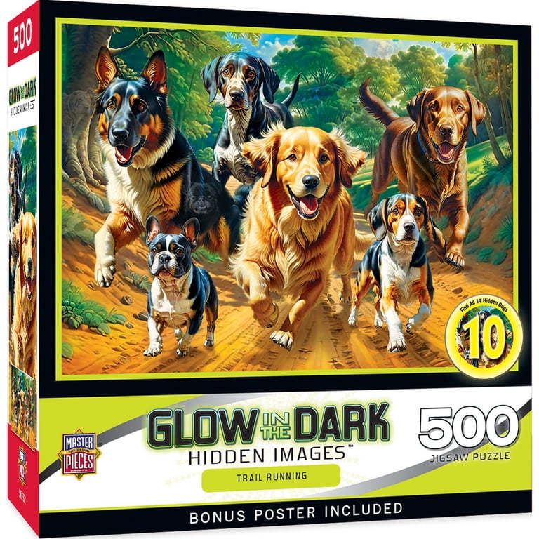 MasterPieces Trail Running Adventure 500 Piece Glow Puzzle photo 1