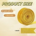 thumbnail image 2 of 1.6IN Christmas Ribbon,Christmas Gold Metallic Edge Ribbon,20 Yards Fashion Glitter Gold Gift Wrapping Ribbon for Wreath,Craft Bow,Gift Wrapping,Christmas Decor, 2 of 6